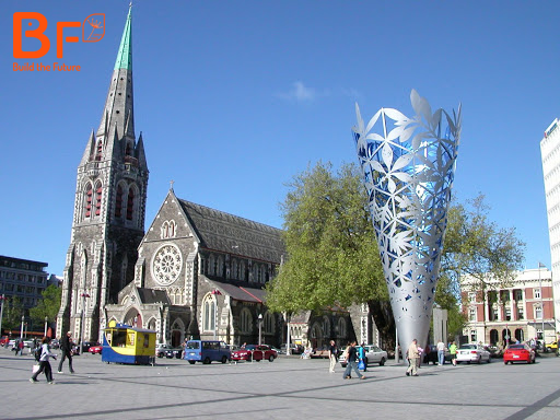 Quảng trường Cathedral ở Christchurch, New Zealand