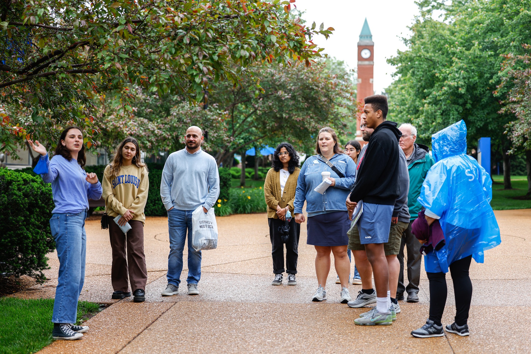 Brigid Tunney, Left, Leads A Campus Tour On May 27, 2022.